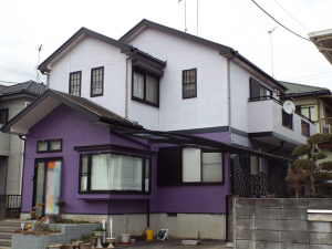 茨城県つくば市の外壁屋根塗装の施工前写真
